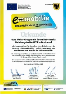 Fit for e-mobility - Urkunde - 2022