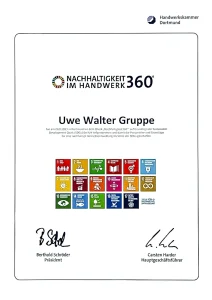 Nachhaltigkeit 360 - Urkunde - 2023